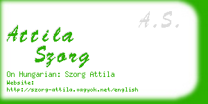 attila szorg business card